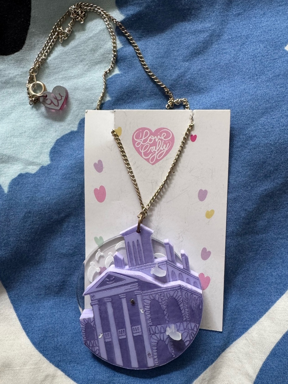 I Love Crafty Haunted Mansion necklace